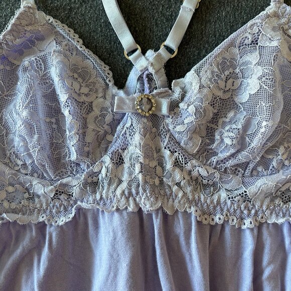 Lavender Lace Lingerie Slip - Picture 2 of 7